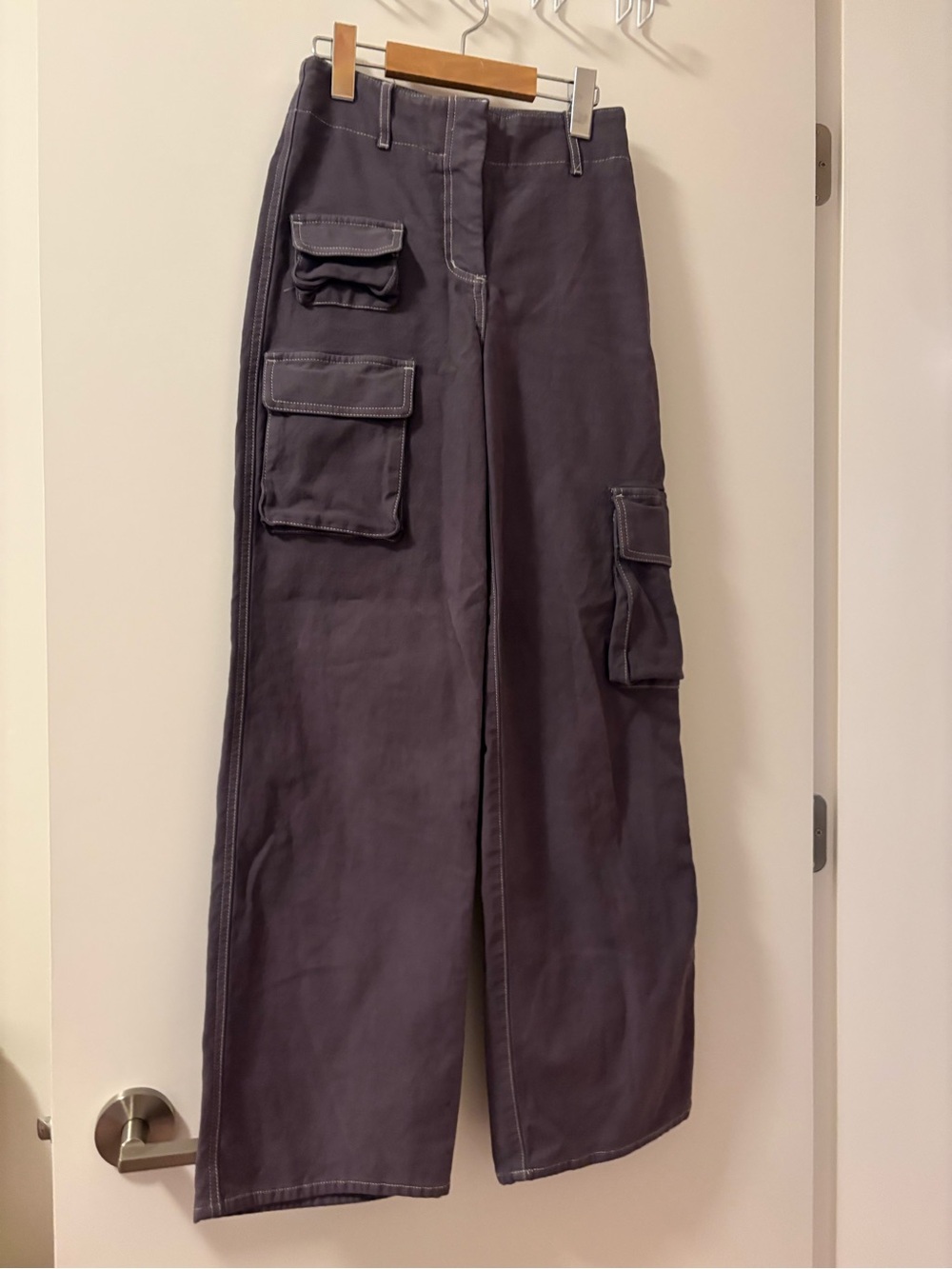 Wilfred Free Navy Purple Cargo Pants